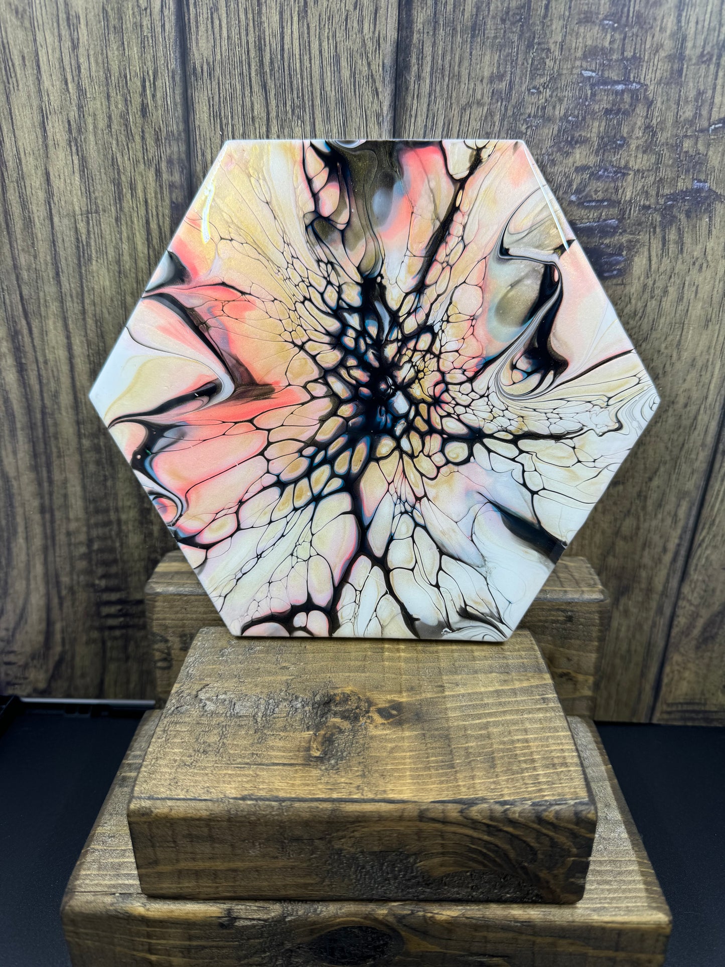 9” Fluid Art Tile/Hot Pot